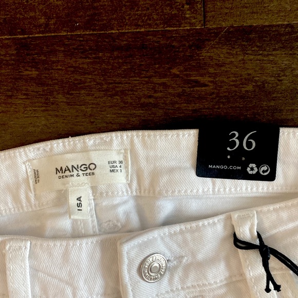 Mango Skinny Jeans in White with Zip Hem - Picture 4 of 5